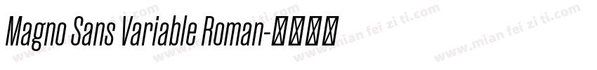 Magno Sans Variable Roman字体转换
